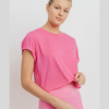 Supima® Cotton Crop Top with Short Tulip Sleeves - Cover
