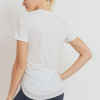 No-Sew Cool-Touch Mesh Panel Athleisure Shirt - White Back